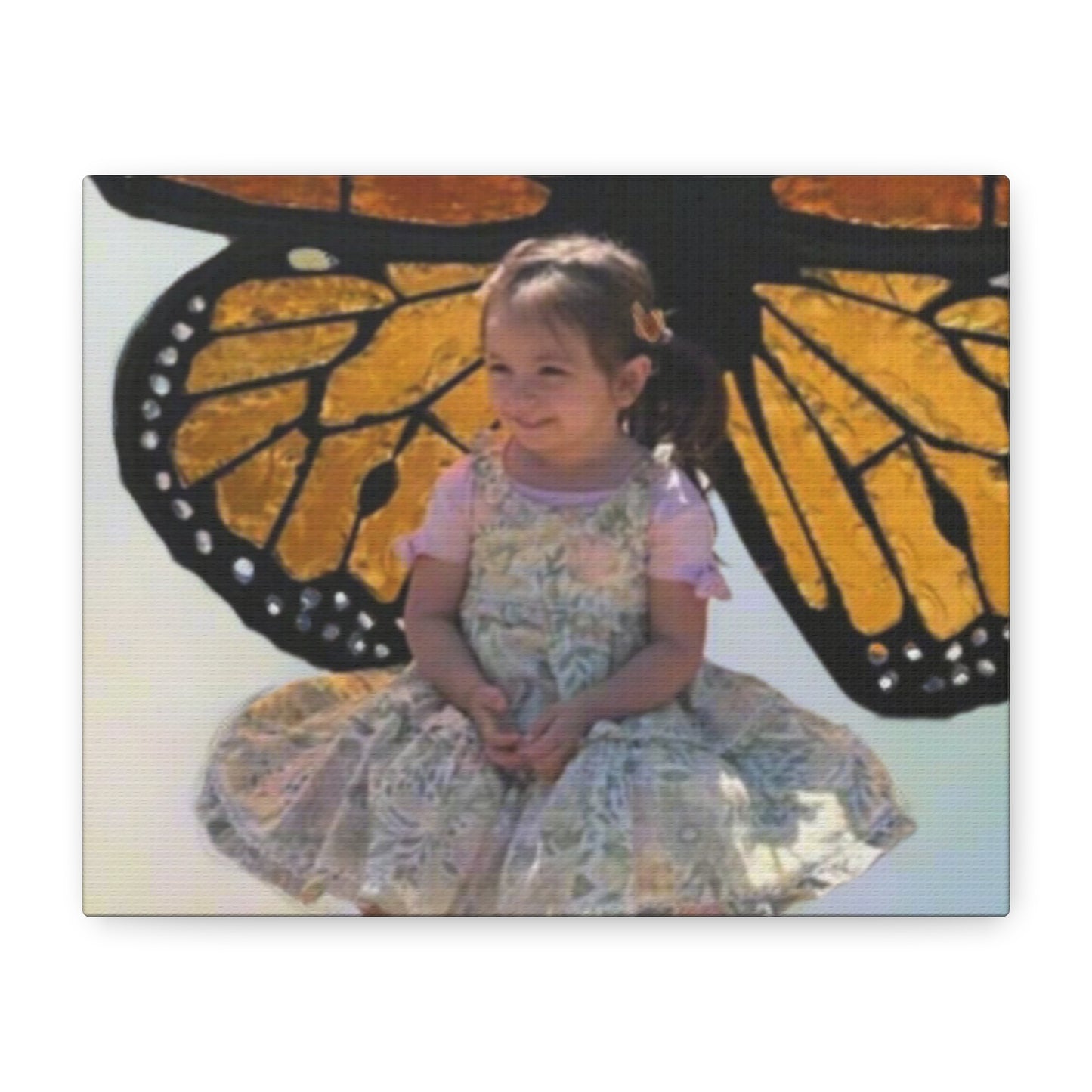 Canvas Print - Monarch Butterfly Wings & Joyful Child - Find Your Wings Collection