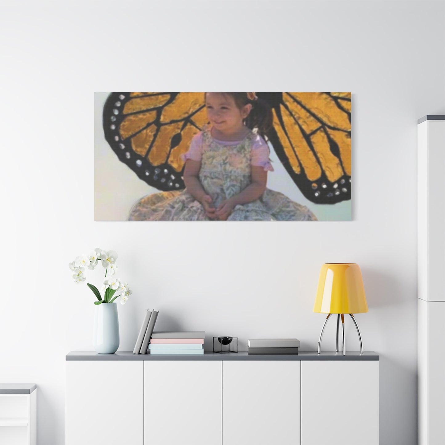 Canvas Print - Monarch Butterfly Wings & Joyful Child - Find Your Wings Collection