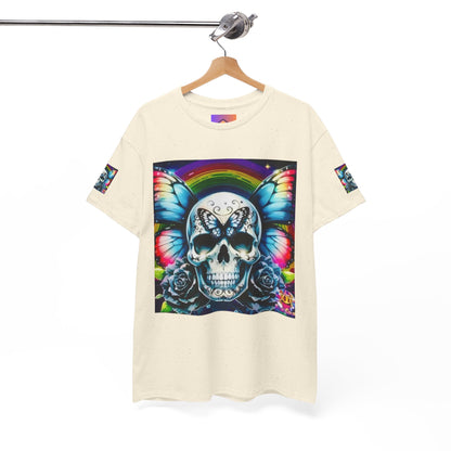 Skull Tee - Bright & Colorful Butterfly Design