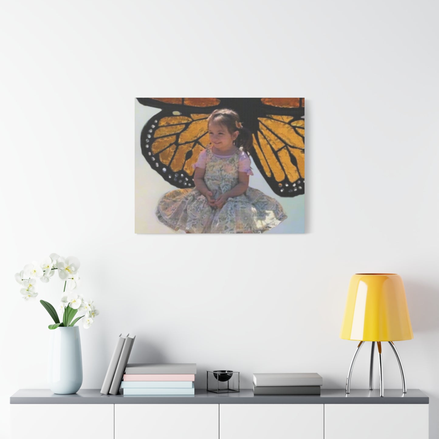 Canvas Print - Monarch Butterfly Wings & Joyful Child - Find Your Wings Collection