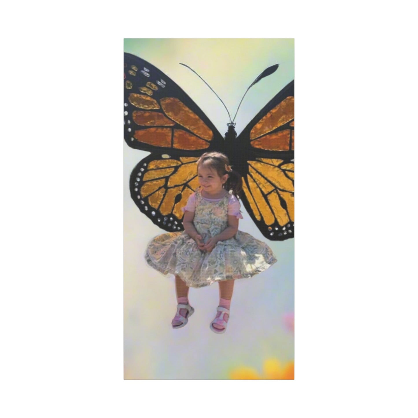 Canvas Print - Monarch Butterfly Wings & Joyful Child - Find Your Wings Collection