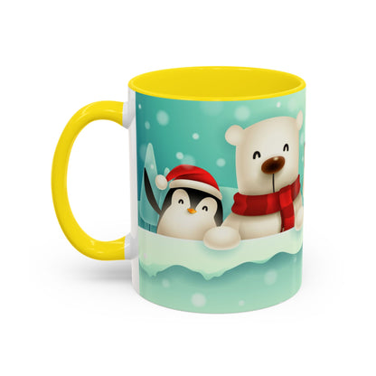Festive Animal Friends Coffee Mug - Winter Holiday Theme