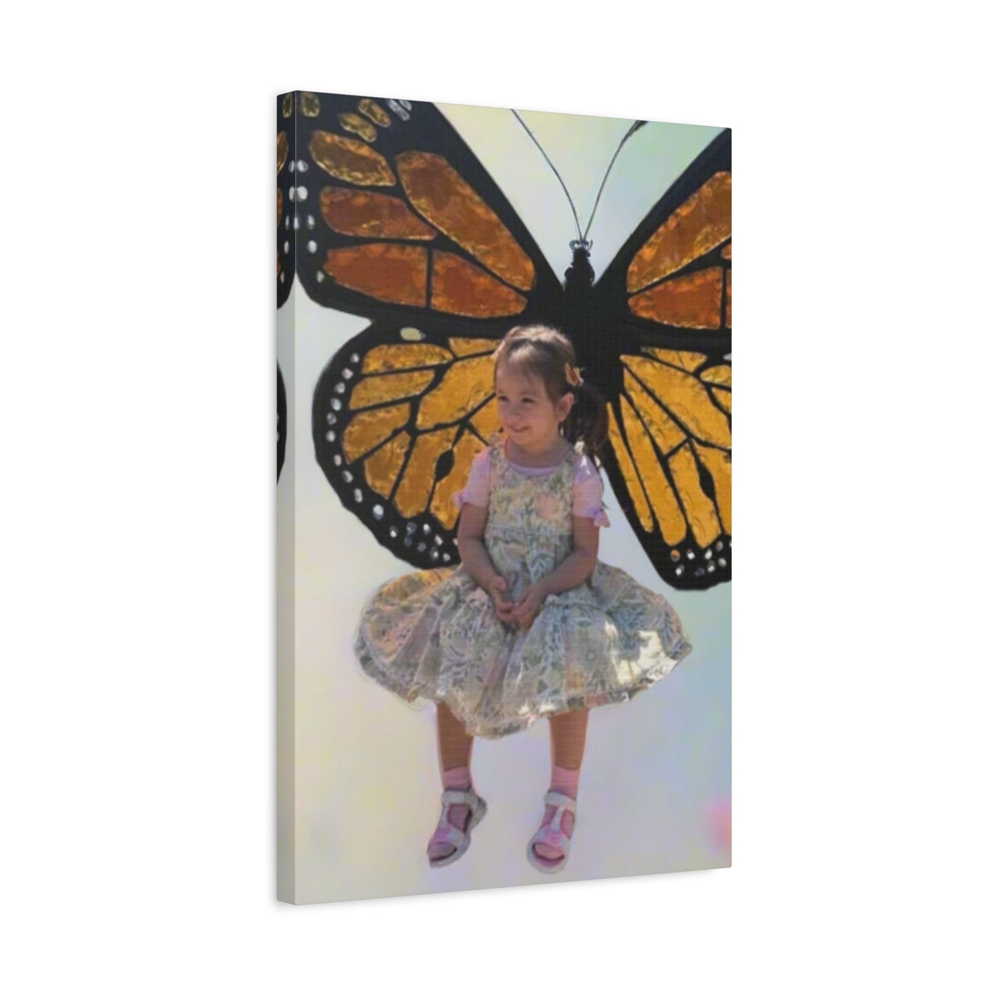Canvas Print - Monarch Butterfly Wings & Joyful Child - Find Your Wings Collection