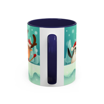 Festive Animal Friends Coffee Mug - Winter Holiday Theme