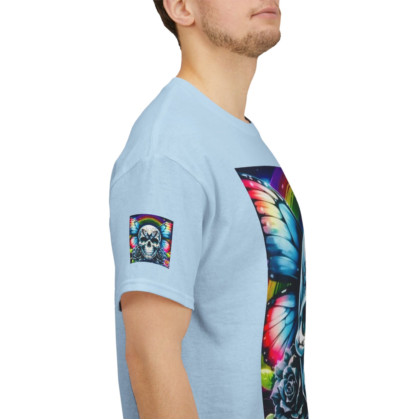 Skull Tee - Bright & Colorful Butterfly Design