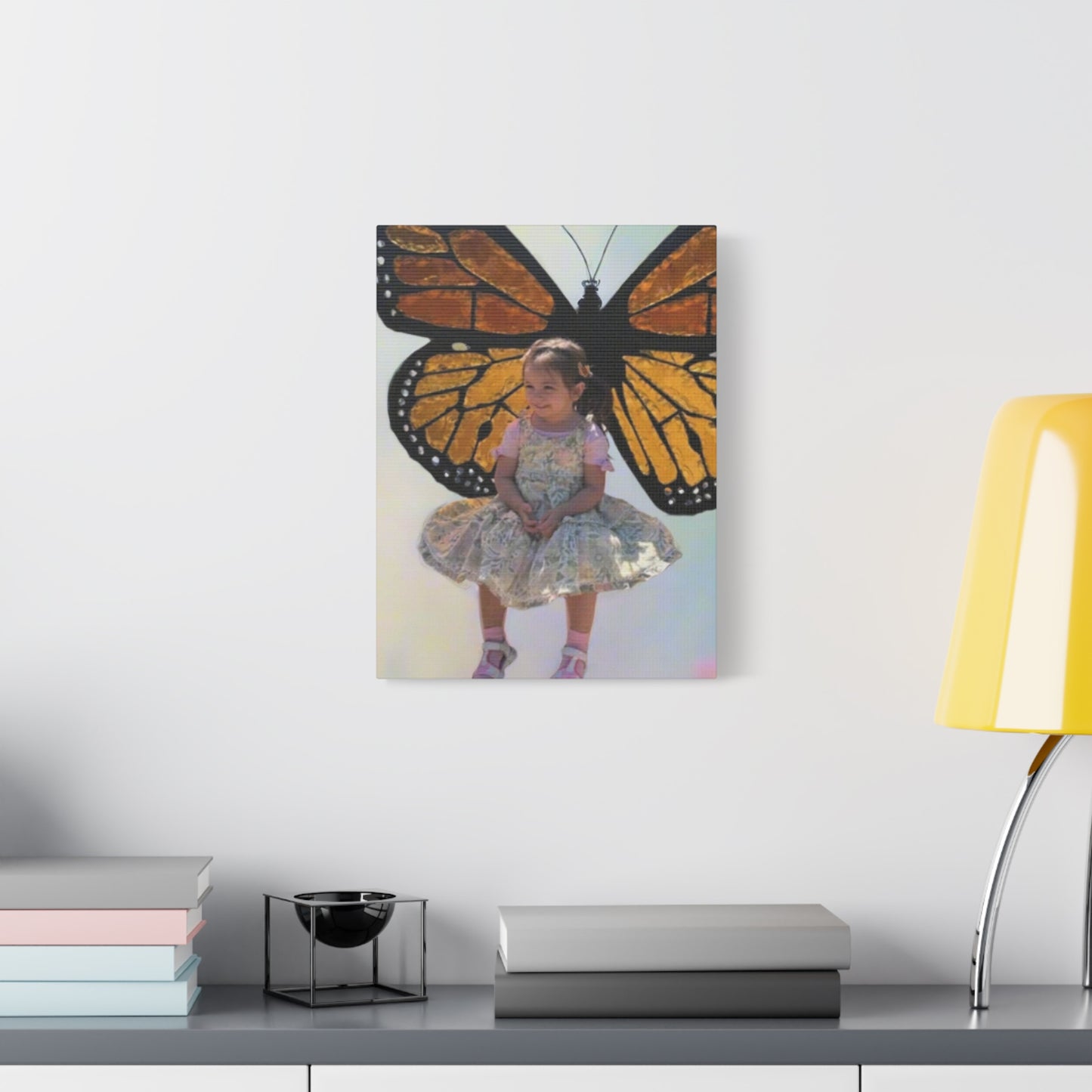 Canvas Print - Monarch Butterfly Wings & Joyful Child - Find Your Wings Collection