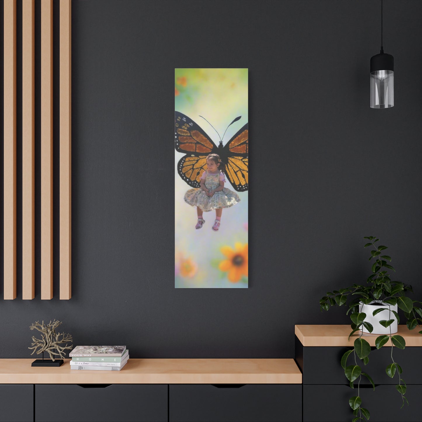 Canvas Print - Monarch Butterfly Wings & Joyful Child - Find Your Wings Collection