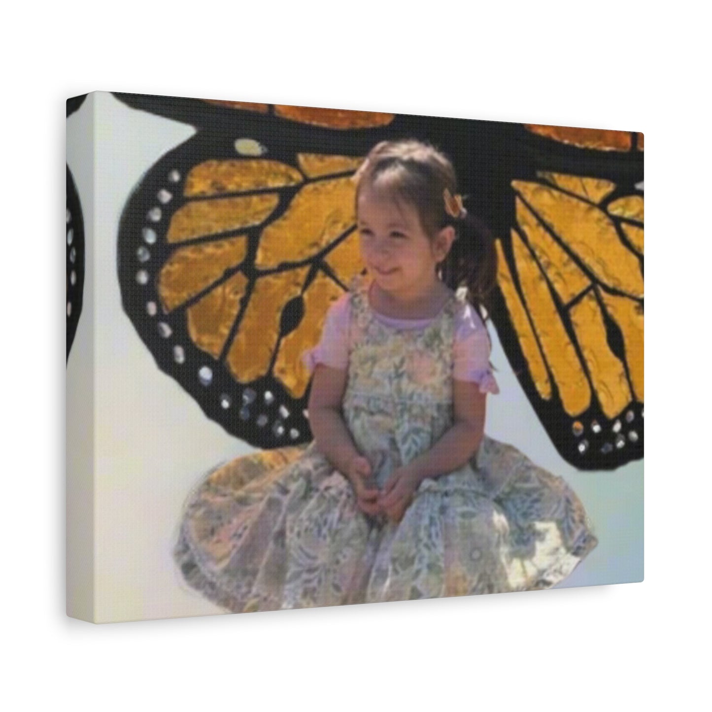 Canvas Print - Monarch Butterfly Wings & Joyful Child - Find Your Wings Collection