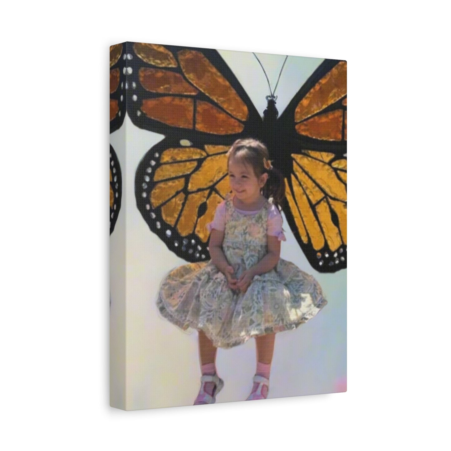 Canvas Print - Monarch Butterfly Wings & Joyful Child - Find Your Wings Collection