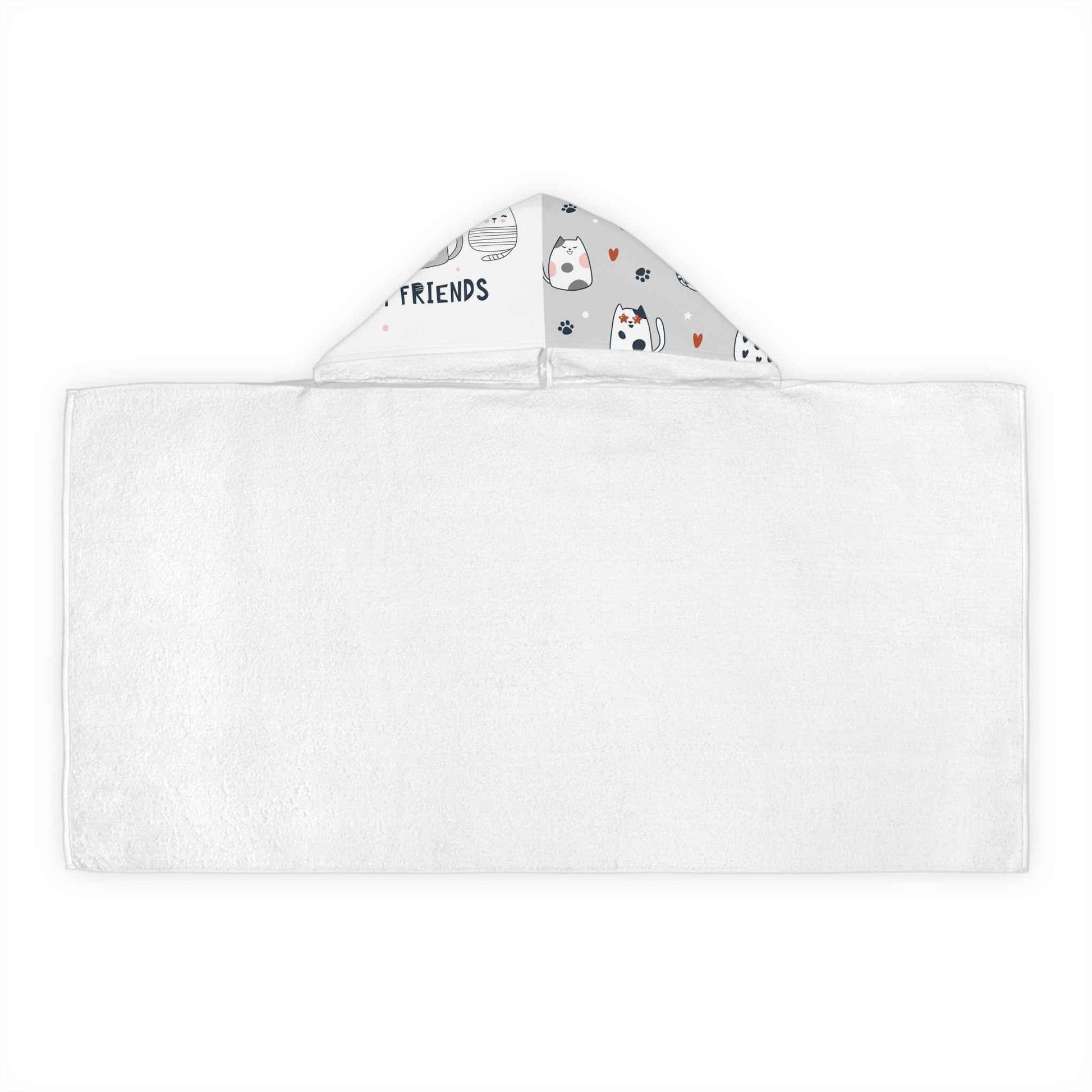 Cozy Cat-Themed Youth Hooded Towel | Best Friends Gift for Kids, Fun Bath Time Accessory, Pool Day, Beach Towel