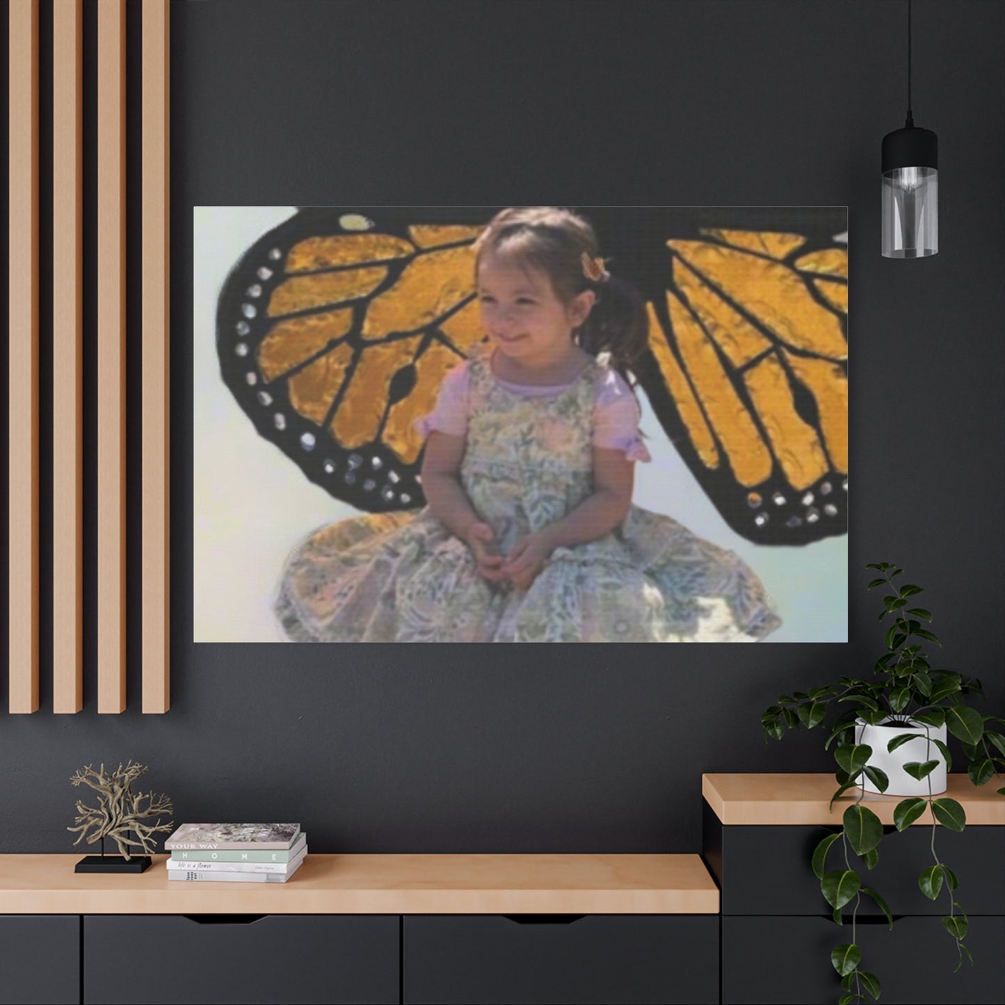 Canvas Print - Monarch Butterfly Wings & Joyful Child - Find Your Wings Collection