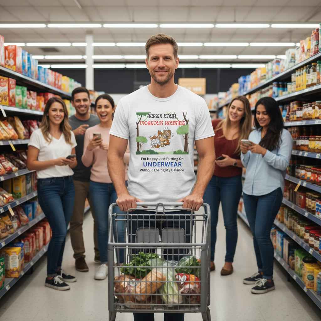 Men’s Funny Workout Humor Unisex Crew Tee