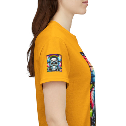 Skull Tee - Bright & Colorful Butterfly Design