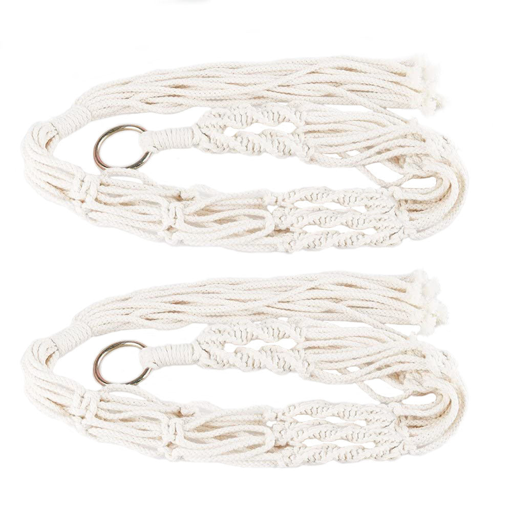 2Pcs Plant Hanger Flowerpot Net Bag 40in Cotton Rope Plant Hangers 4Legs Plant Hanger Fit For Round Or Square Plant Pot