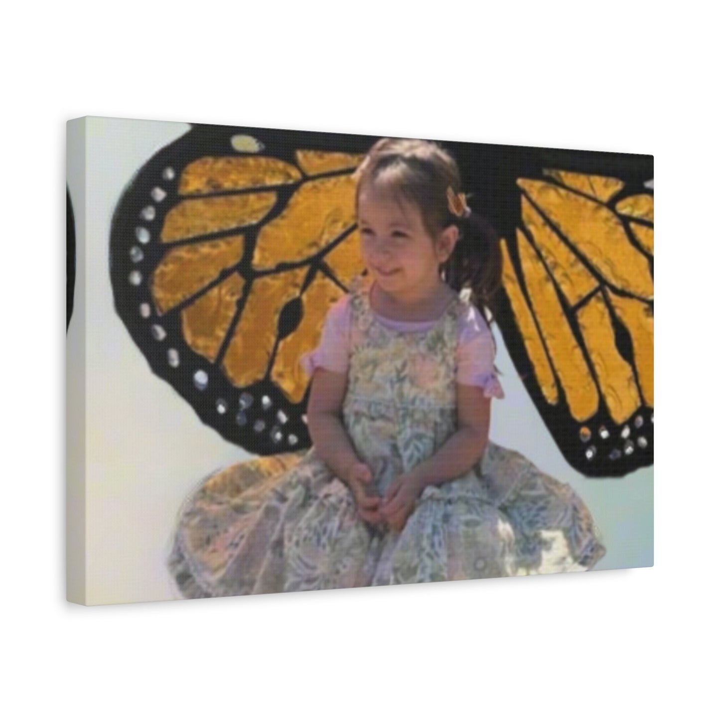 Canvas Print - Monarch Butterfly Wings & Joyful Child - Find Your Wings Collection