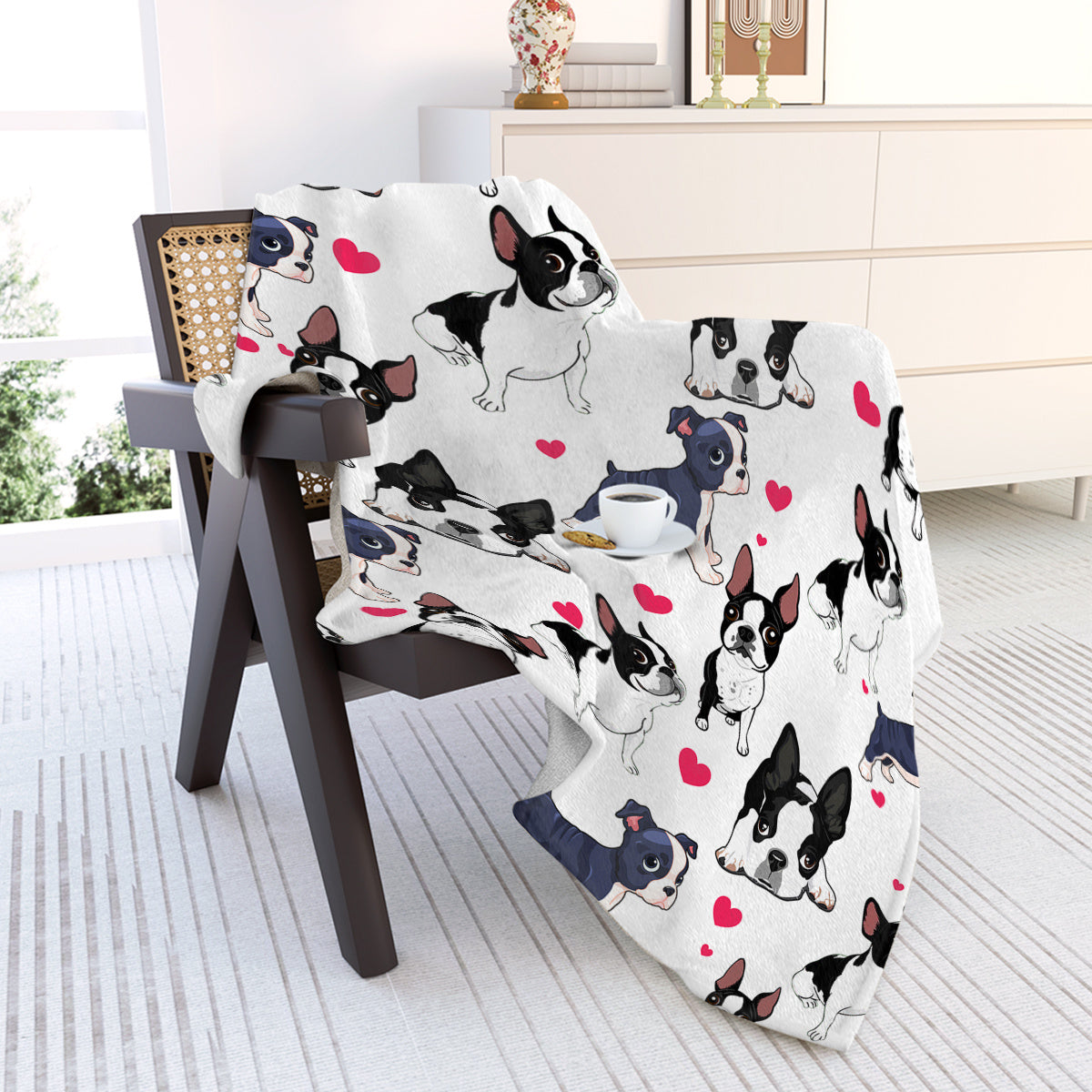 1pc Adorable Fleece Dog Blanket - Soft, Cozy, Lightweight, Warm, Flannel Throw For Couch, Bed, Sofa, Living Room Decor - Perfect For Snuggling Up On Chilly Days 75x100cm,130x150cm