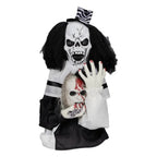1.8ft Halloween Decoration Scary Clown, Sound-Actived Party Decor With Creepy Sound , Scary Haunted House Props For Indoor Party Home Table Garden Yard Lawn