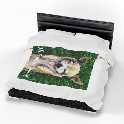 Charming Dog-Themed Velveteen Plush Blanket | Cozy Pet Blanket, Cute Dog Decor, Gift for Dog Lovers, Funny Pet Blanket, Home Comfort