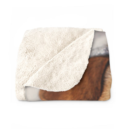 Cozy Sherpa Blanket for Pet Lovers, Soft Fleece Throw for Home, Dog Cat Snuggle Gift, Perfect for Winter, Pet-Themed Decor