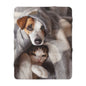 Cozy Sherpa Blanket for Pet Lovers, Soft Fleece Throw for Home, Dog Cat Snuggle Gift, Perfect for Winter, Pet-Themed Decor