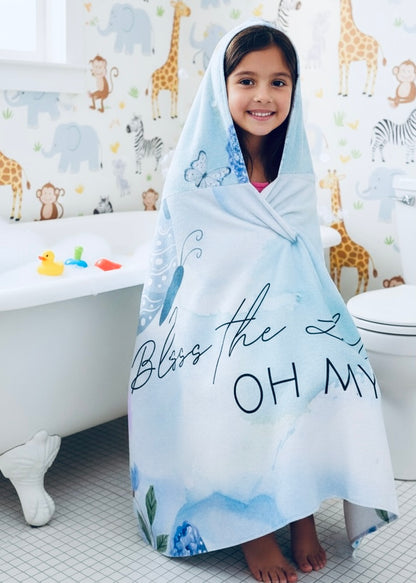 Youth Hooded Towel - Bless the Lord Oh My Soul, Personalized POD Bath Wrap
