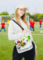 Soccer Tote Bag for Kids - Lets Kick Some Turf, Funny Sports Accessory