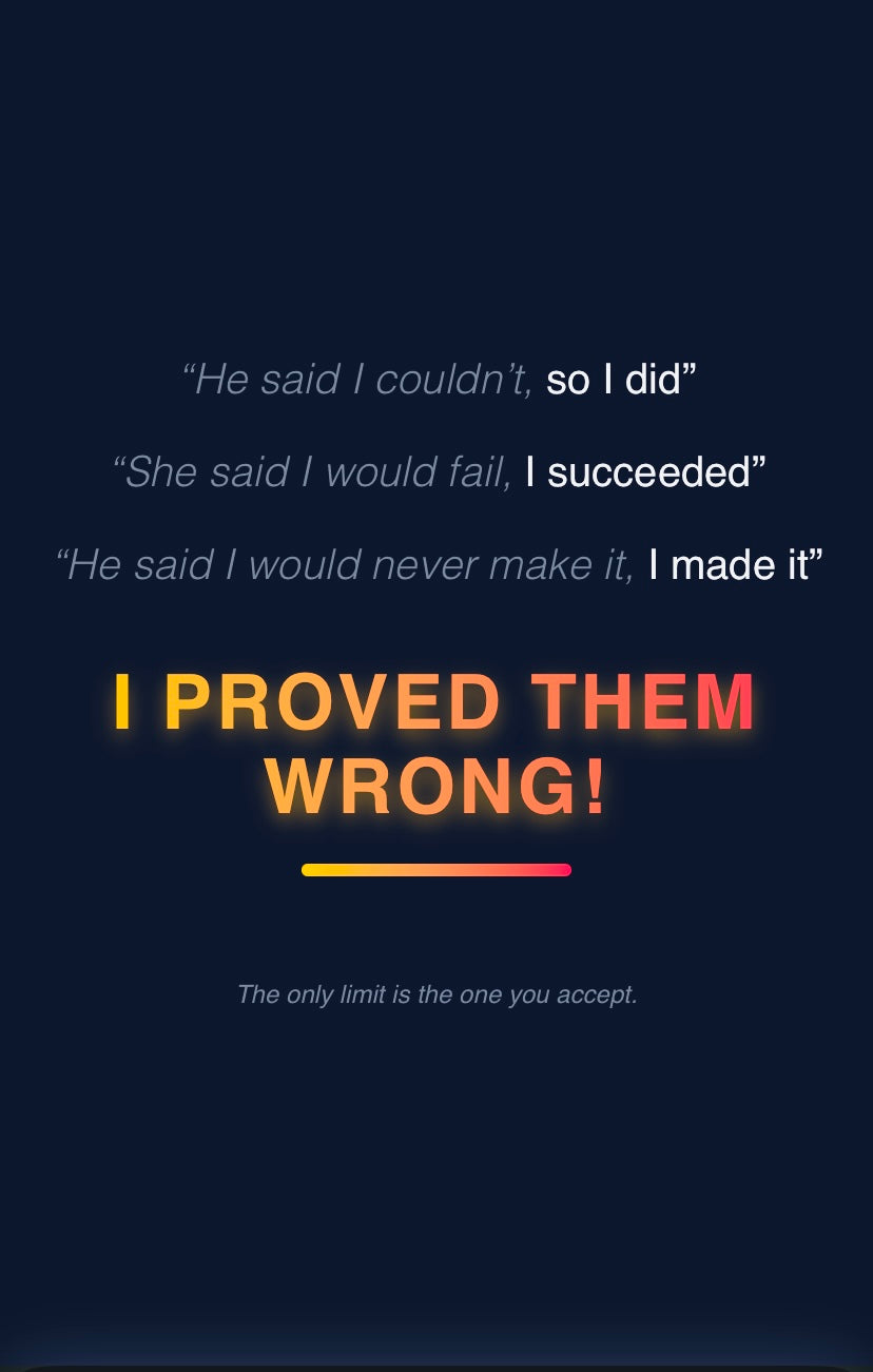 Resilience Redefined: The "Proved Them Wrong" Wall Art