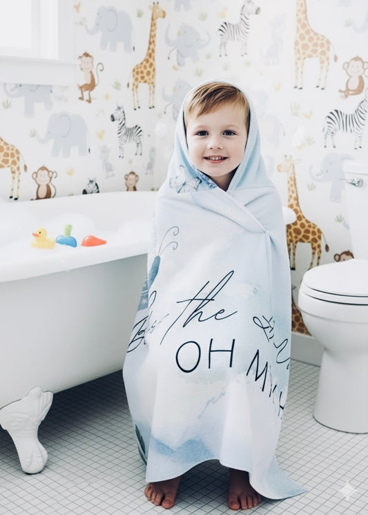 Youth Hooded Towel - Bless the Lord Oh My Soul, Personalized POD Bath Wrap