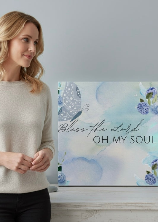 Bless The Lord Oh My Soul Canvas 20x20 cm / 8x8″