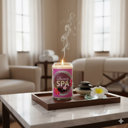 Luxury Spa Scented Soy Candle, Relaxing Aromatherapy Candle