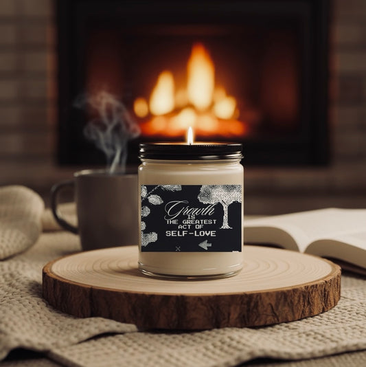 Growth Is Self-Love Motivational Soy Candle – 9oz Gift