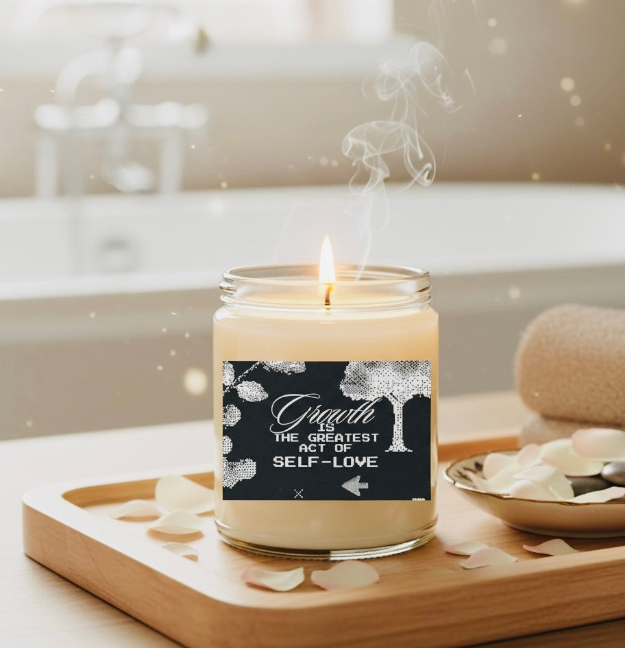 Growth Is Self-Love Motivational Soy Candle – 9oz Gift