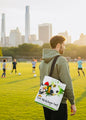 Soccer Tote Bag for Kids - Lets Kick Some Turf, Funny Sports Accessory
