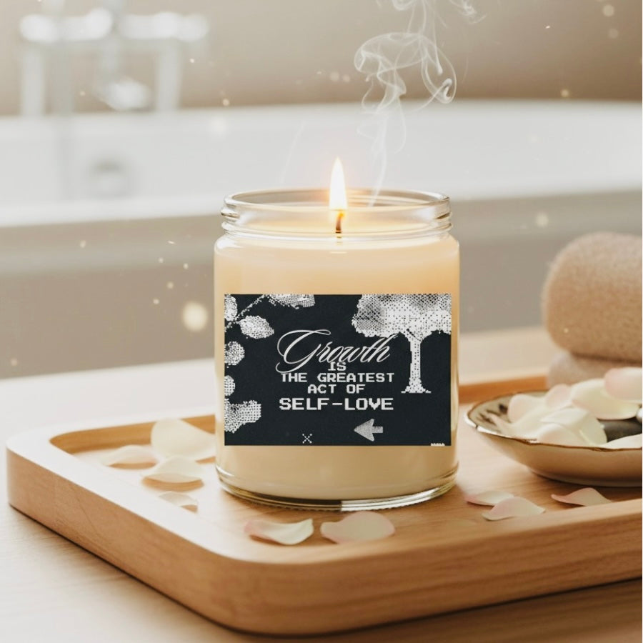 Growth Is Self-Love Motivational Soy Candle – 9oz Gift