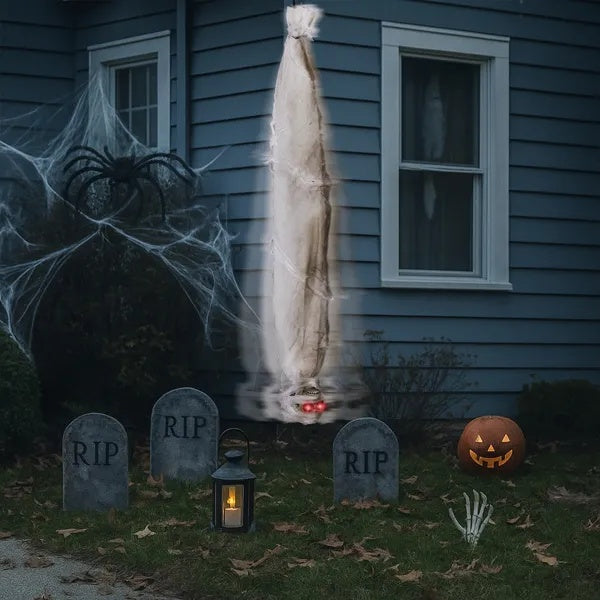 3ft Halloween Animated Hanging Cocoon Corpse Decoration, Dead Body Prop With Motion & Horror Scream, Haunted House Indoor And Outdoor Decorations, Creepy Tree Hanging Decor