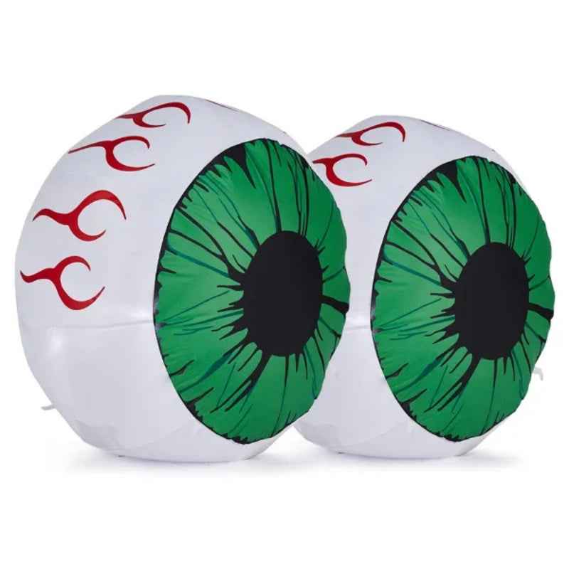 2 Packs Halloween Inflatables Large Set Of Lighted Eyes Decoration, 3FT Blow Ups Green Eyes For Yard, Inflatable Halloween Decor Outdoor With LEDs Party Supplies Blow Up Decoration For Indoor Outdoor
